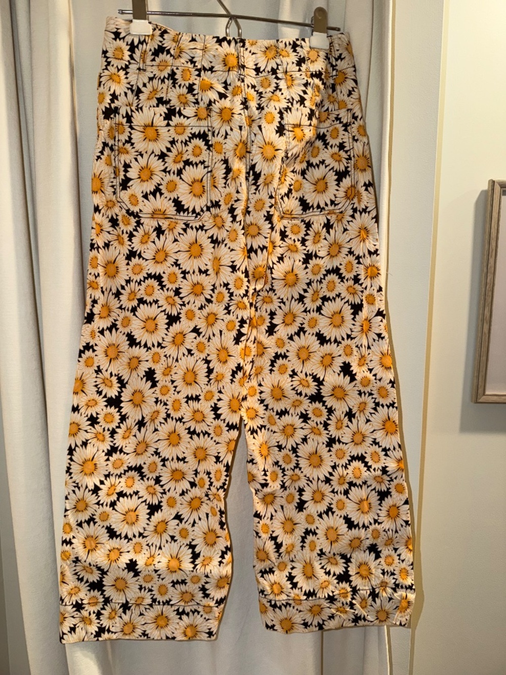 Anthropology Maeve Collette Sunflower Print Capri Pants  sz 29 - Picture 3 of 5